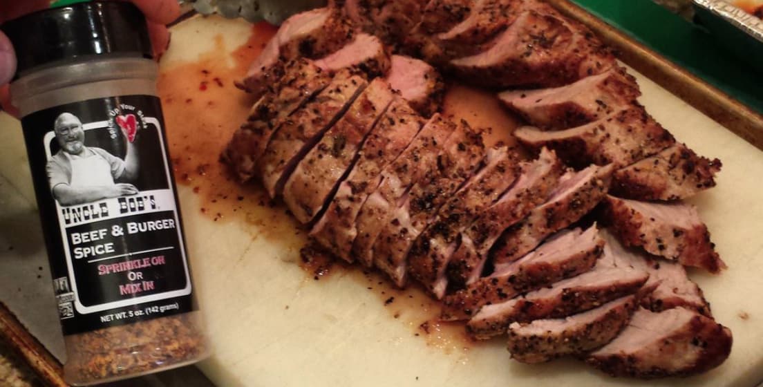 Uncle Bob’s Rib Rub spice blend works great on chicken, pork and beef brisket.